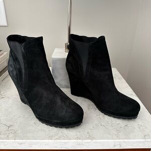Women's Black Suede Ankle Boots